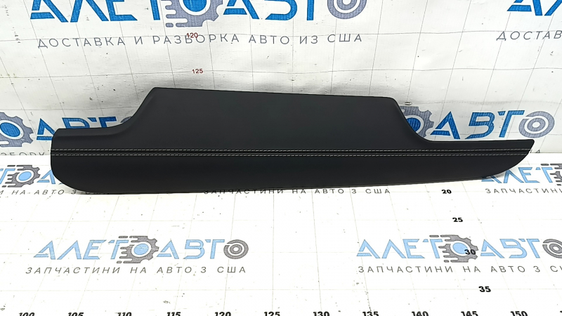 Jeep Grand Cherokee WL 21-23 upper right front panel trim, black leather, white stitching
