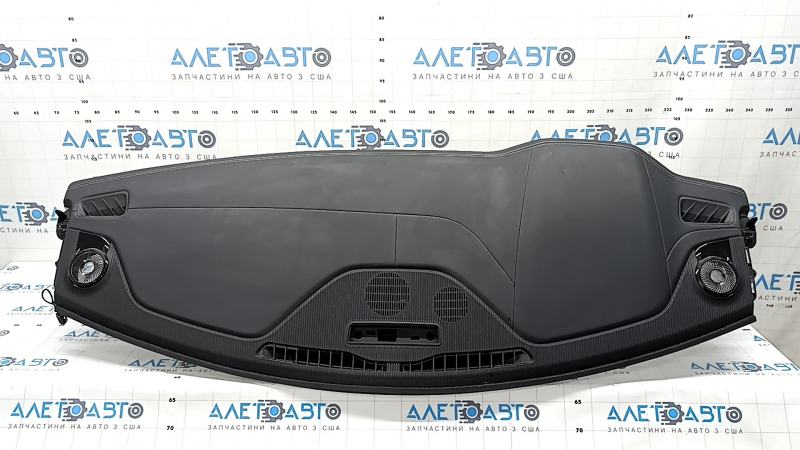 Front dashboard with AIRBAG for Jeep Grand Cherokee WL 21-25 PHEV, black leather with gray stitching, with McIntosh music overlay, with frame, tear