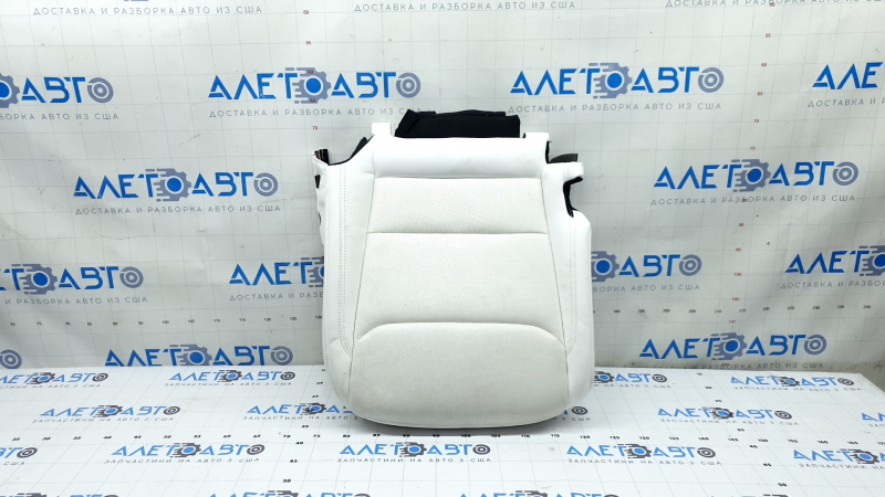 Tesla Model X 22-25 2nd row right seat cushion upholstery, white leather, dry cleaned
