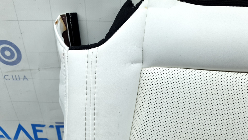 Tesla Model X 22-25 2nd row right seat cushion upholstery, white leather, dry cleaned