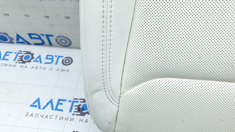 Tesla Model X 22-25 2nd row right seat cushion upholstery, white leather, dry cleaned