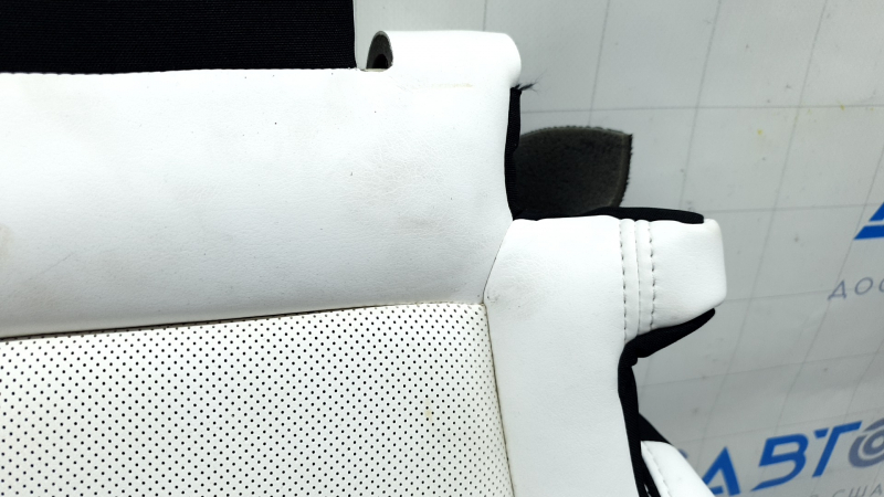 Tesla Model X 22-25 2nd row right seat cushion upholstery, white leather, dry cleaned