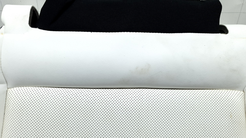 Tesla Model X 22-25 2nd row right seat cushion upholstery, white leather, dry cleaned