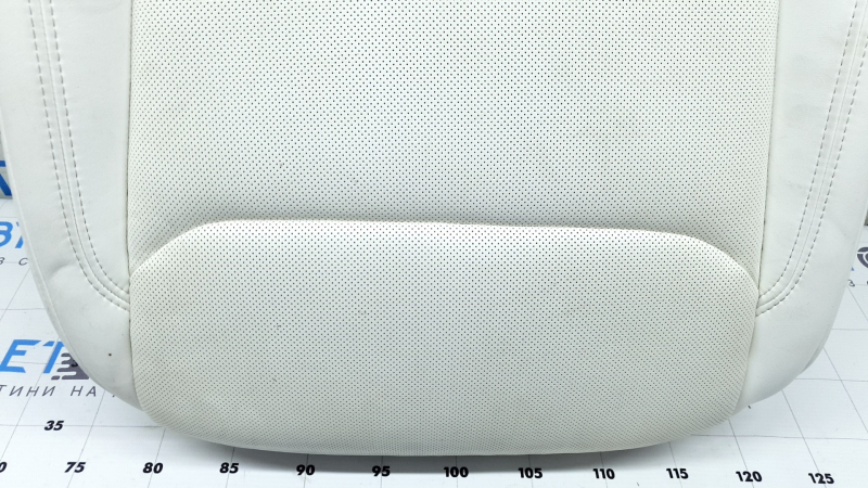 Tesla Model X 22-25 2nd row right seat cushion upholstery, white leather, dry cleaned