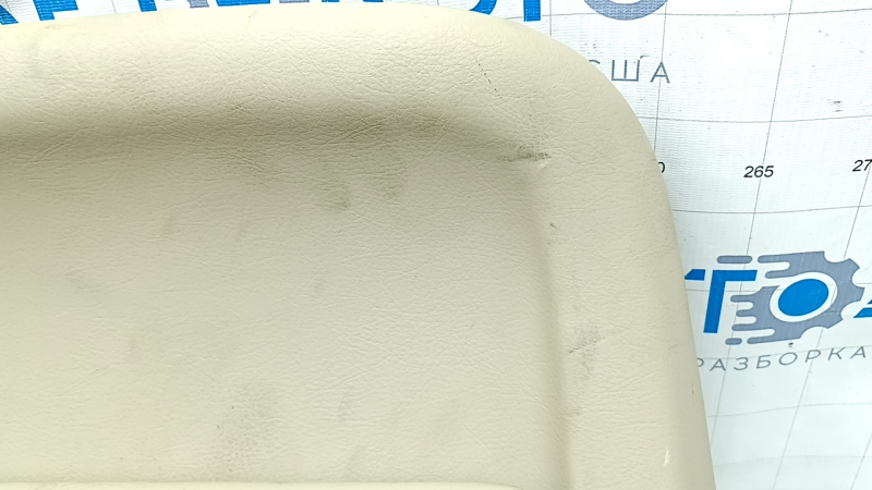 Driver's seat back cover rear Lexus RX300 RX330 RX350 RX400h 04-08 beige leather, tear, scratch, needs cleaning, wrinkled