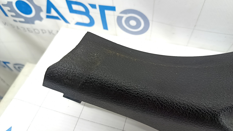 BMW X3 F25 11-17 black lower left front pillar trim with caps, scuffs