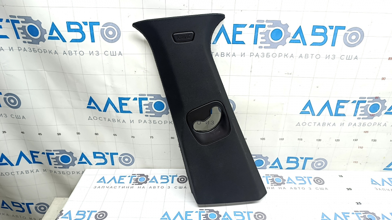 BMW X3 F25 11-17 center pillar trim, upper belt, left, black, scratches, broken mount