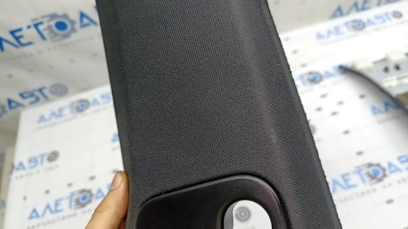 BMW X3 F25 11-17 center pillar trim, upper belt, left, black, scratches, broken mount