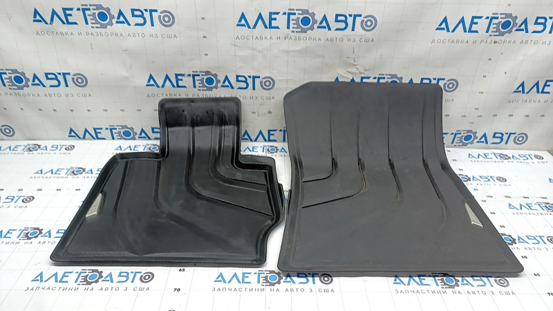 Set of floor mats for BMW X3 F25 15-17, black rubber, worn