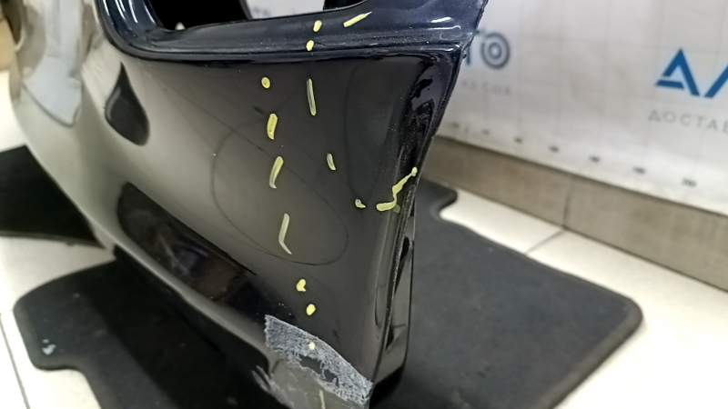 The trunk door is bare, BMW X3 F25 11-17 black 416, dents, bumps