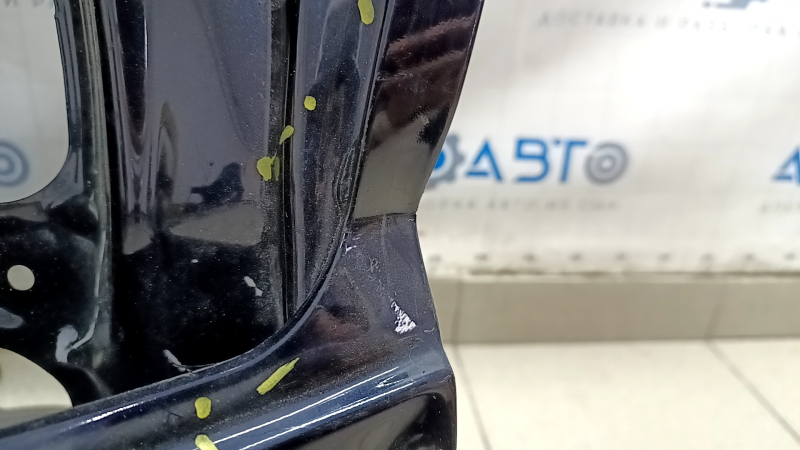 The trunk door is bare, BMW X3 F25 11-17 black 416, dents, bumps