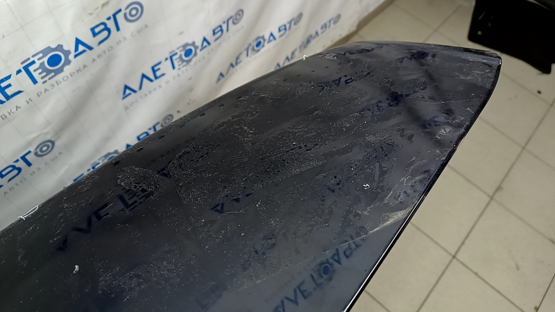 The trunk door is bare, BMW X3 F25 11-17 black 416, dents, bumps