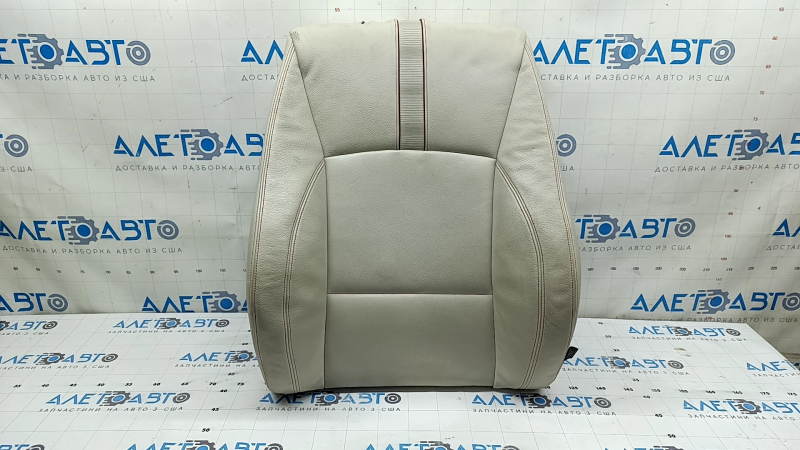 BMW X3 F25 11-17 driver's seat back upholstery, Elfenbein-Weiss leather with red stitching, Sport, dry-cleanable, dented