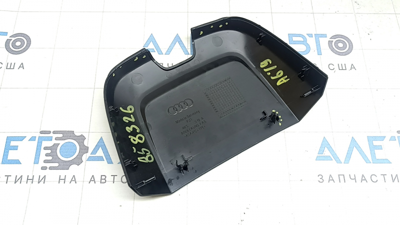 The interior mirror cover for the Audi A6 C8 19-25 is black, worn, the mount is broken, the seal is peeling off
