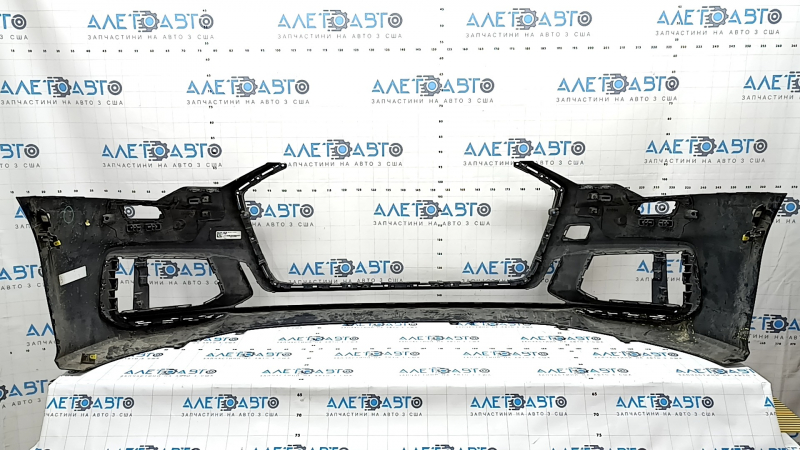 Bare front bumper for Audi A6 C8 19-23, under park assist, under headlight washer, S-Line, without plug, blue, fake, scratches, broken fasteners