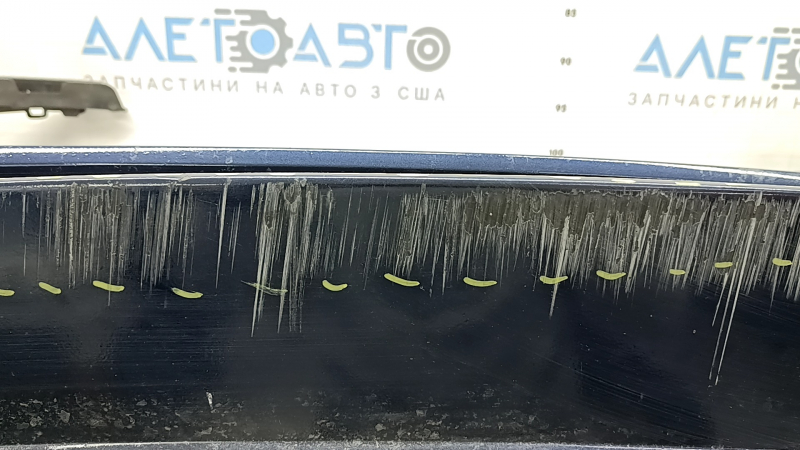 Bare front bumper for Audi A6 C8 19-23, under park assist, under headlight washer, S-Line, without plug, blue, fake, scratches, broken fasteners