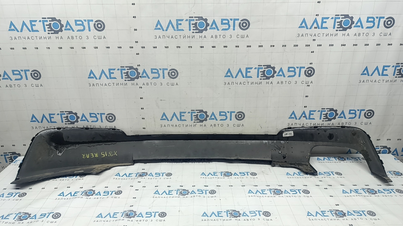 Rear bumper lip BMW X3 F25 11-17 M-Sport, glossy, cracks, scratches, dented