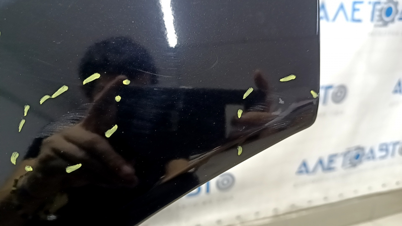 Bare rear left door for Ford Escape MK3 13-19, black UM, scratches, scuffs, putty, partial paint 0.25-0.3
