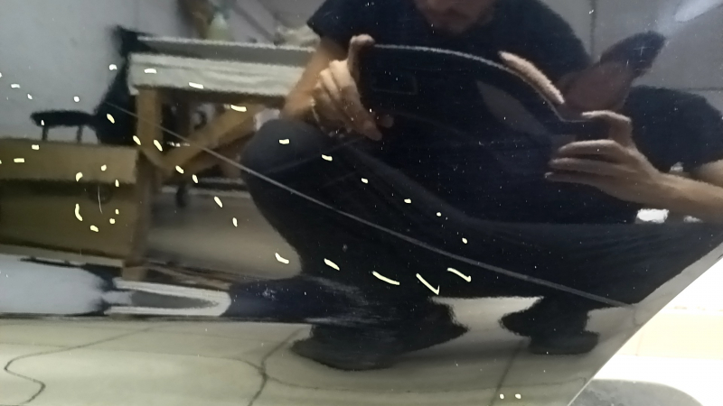 Bare rear left door for Ford Escape MK3 13-19, black UM, scratches, scuffs, putty, partial paint 0.25-0.3