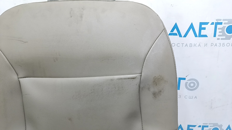 Driver's seat back upholstery for Ford Escape MK3 2017-2019, grey leather, heated, ready to clean