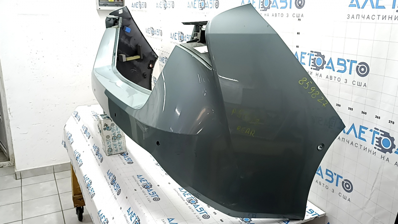 Bare rear bumper for Toyota Prius 50 19-22 with parking sensors and PMA, green