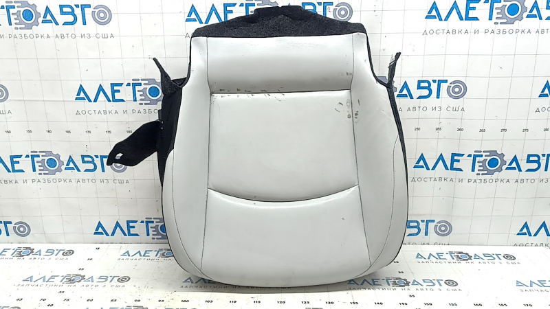 Driver's seat cushion upholstery for Toyota Prius 50 19-22, heated, black and gray leather, needs cleaning, wrinkled