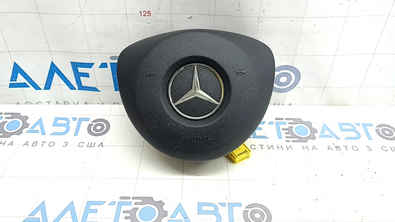 Airbag in the steering wheel, driver's side, Mercedes W213 E 300/400/43/63 17-18, black, worn