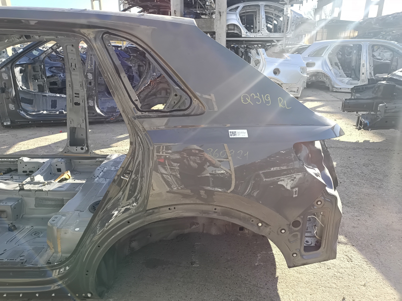 Quarter wing rear left Audi Q3 83A 19-25 on the body, graphite