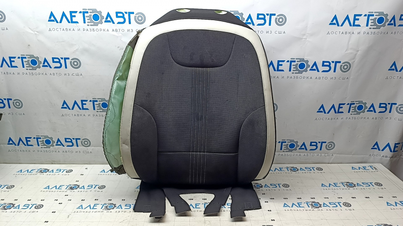 Driver's seat upholstery, upper, Kia EV6 22-24, combined leather, black and gray, GT-Line, torn
