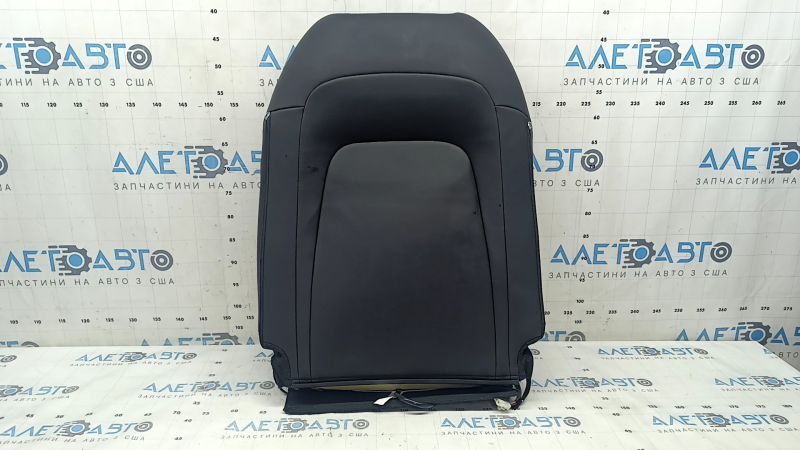 Mazda 3 19-22 driver's seat back upholstery, black leather, with brown stitching, heated, ready to clean