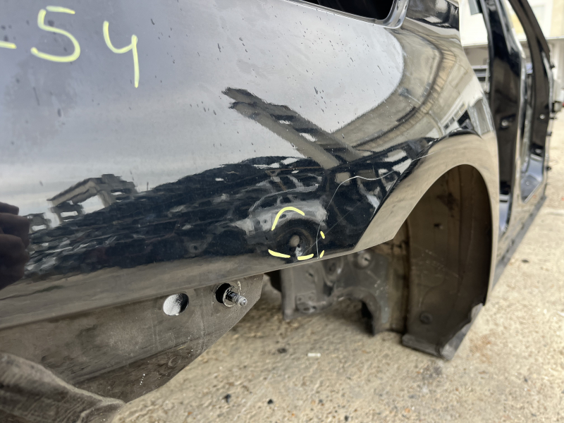 Quarter wing rear right BMW 5 G30 17-23 on the body, black