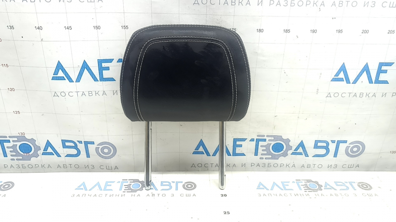 Rear left headrest, 2nd row, Jaguar F-Pace X761 17-20, black leather with white stitching, Sport
