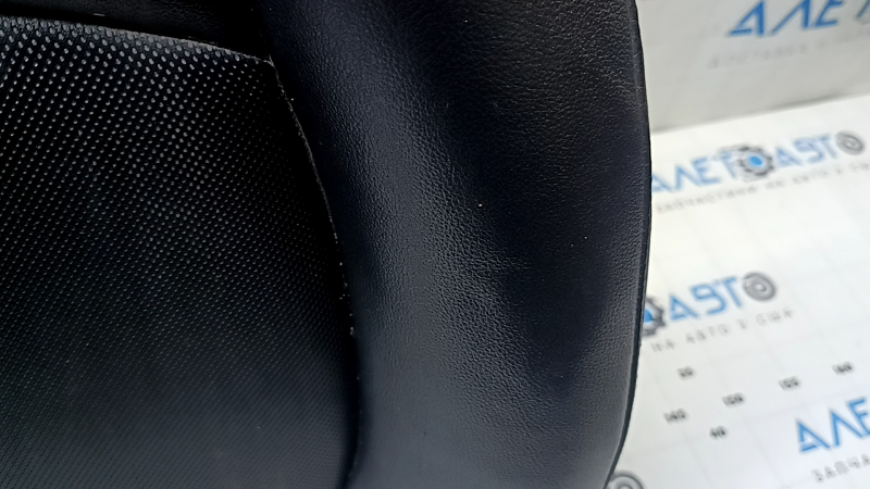 Mini Cooper Countryman R60 10-16 driver's seat cushion upholstery, black leather, perforated, heated, wrinkled