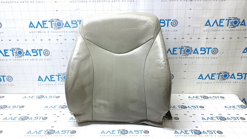 Toyota Prius 30 10 passenger seat back upholstery - beige leather, perforated, heated, wrinkled, dry-cleanable
