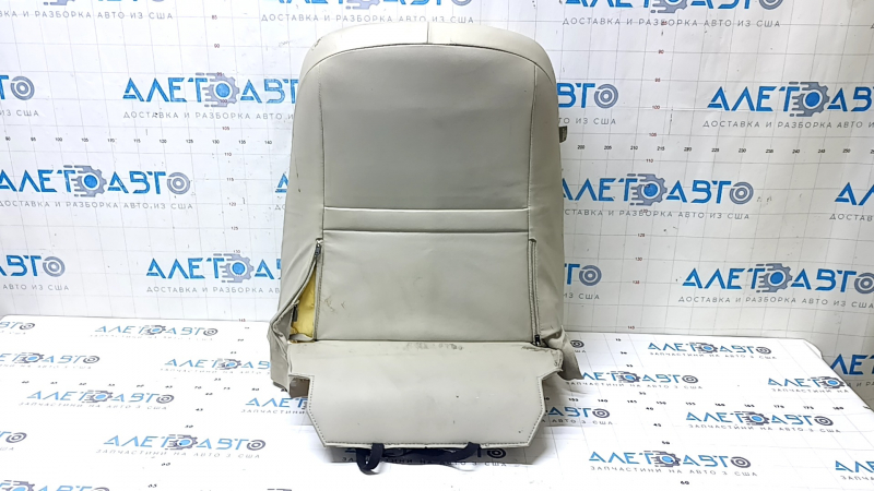 Toyota Prius 30 10 passenger seat back upholstery - beige leather, perforated, heated, wrinkled, dry-cleanable