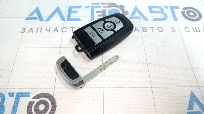 Smart Ford Fusion mk5 17-20 key, 4 buttons, no remote start, worn, nicks
