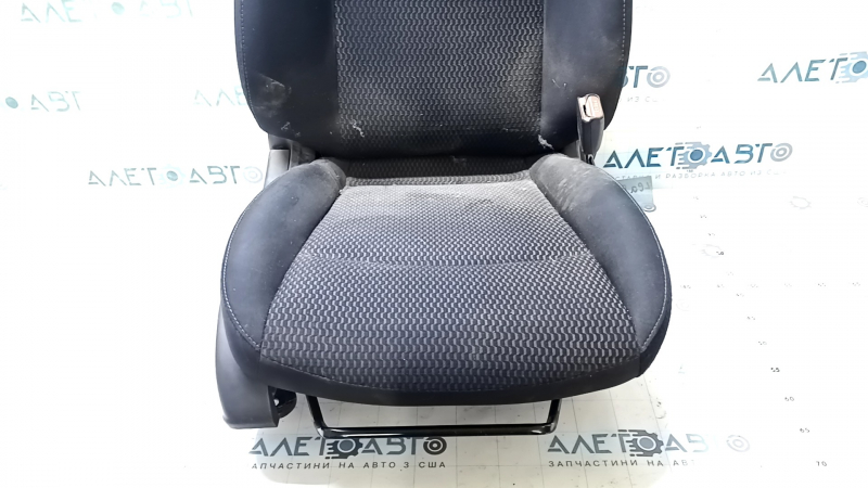 Passenger seat Nissan Leaf 13-13 without airbag, mechanic, cloth black, without headrests, for cleaning