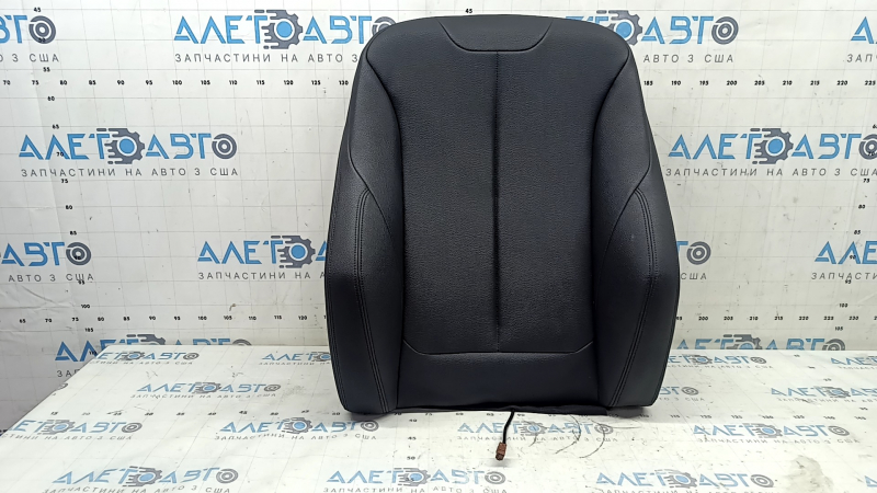 BMW 3 F30 12-18 driver's seat backrest trim, black leather, black stitching, heated, Sport