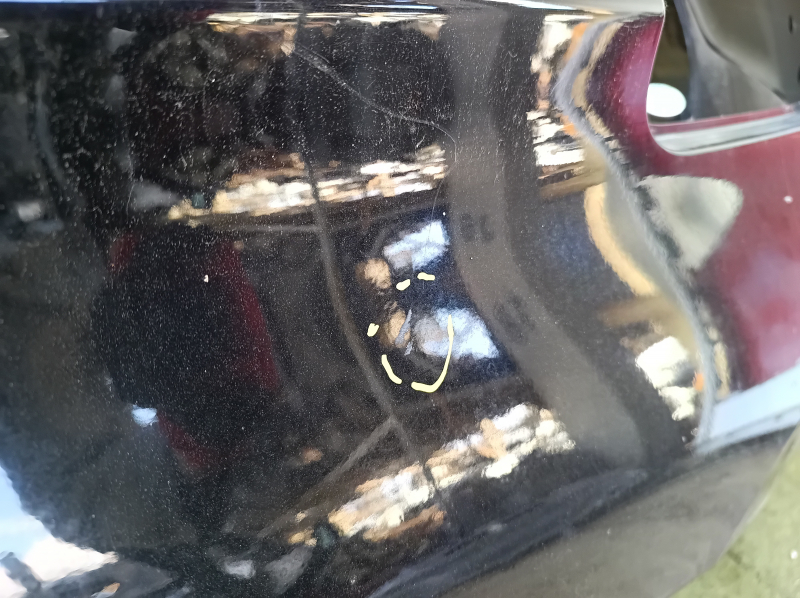 Quarter wing rear right BMW 5 G30 17-23 on the body, black, non-factory hole, pokes