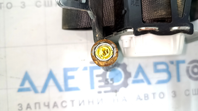 Rear left seat belt Mercedes C-class W205 15-21 black, rusty squib, contact with water