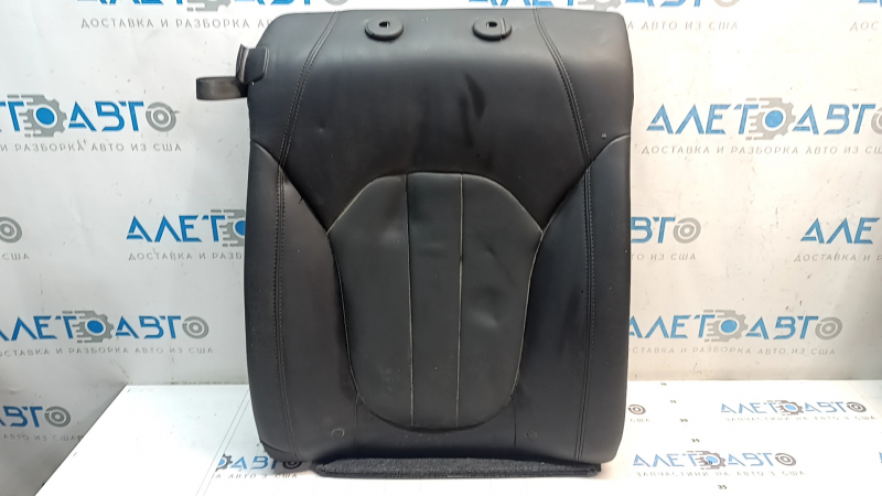 Right rear seat back for Nissan Leaf 13-12, black leather, dents, broken leather