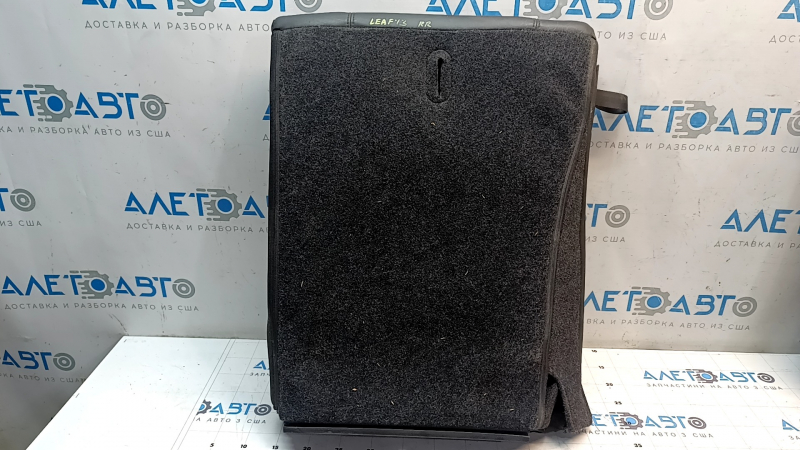 Right rear seat back for Nissan Leaf 13-12, black leather, dents, broken leather