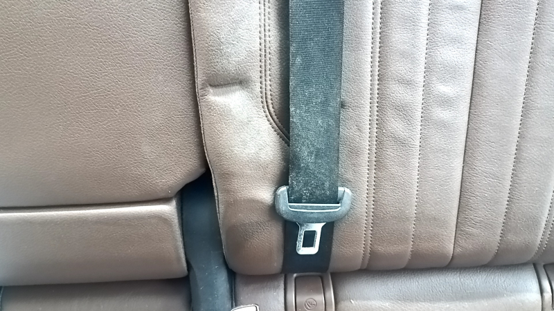 Rear seats, 2nd row, left, Audi Q5 80A 18-24, brown leather, with belt, armrest, needs cleaning, wrinkled