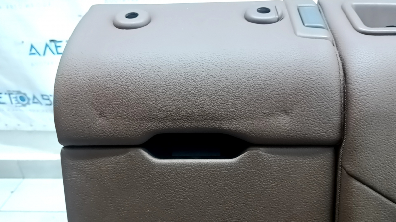 Rear seats, 2nd row, left, Audi Q5 80A 18-24, brown leather, with belt, armrest, needs cleaning, wrinkled