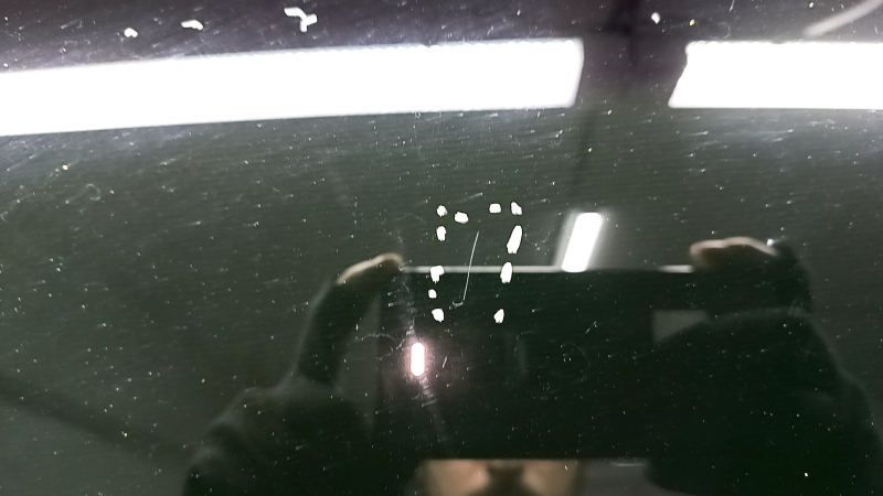 Mercedes C-class W205 15-18 front panoramic view, black curtain, scratches