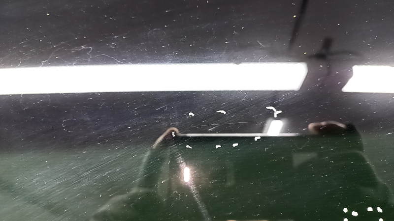 Mercedes C-class W205 15-18 front panoramic view, black curtain, scratches