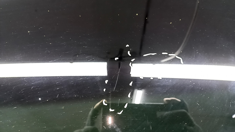 Mercedes C-class W205 15-18 front panoramic view, black curtain, scratches