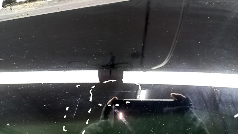Mercedes C-class W205 15-18 front panoramic view, black curtain, scratches
