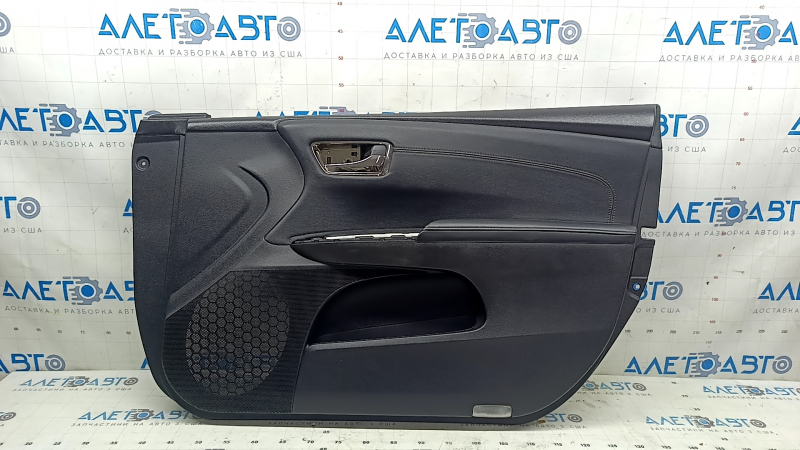 Black front right door panel for Toyota Avalon 13-18 XLE, black leather armrest with handle, scratches, abrasions