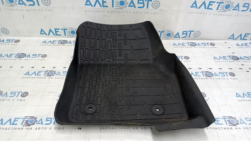 Set of floor mats for Lincoln MKC 2017-2019, black rubber, ready for cleaning